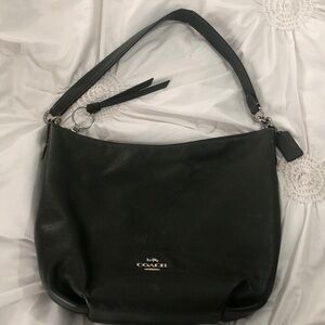 Coach shoulder bag. Color looks black in pictures but is actually olive green